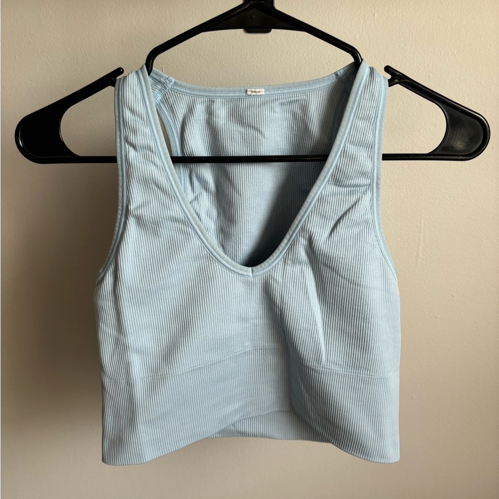AURORA SEAMLESS CROP RIB TANK
